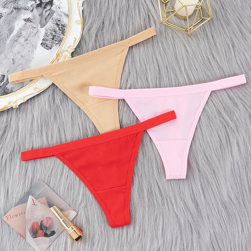 100 Pcs Sexy Women Cotton G String Thongs Low Waist Seamless Female Underpants Comfortable Elasticity Breathable Lingerie