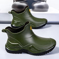 Men's Ankle Rain Boots Outdoor Waterproof Men Rain Shoes Anti-Slip Wear-resistant Men Kitchen Water Shoes Fishing Rubber Shoes