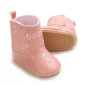 PINK Super Cute Winter Snow Baby Boots Cute Bear Warm Booties For Kids Soft Sole Infant Newborn Toddler Baby Girl Shoes