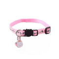 Adjustable Pet Cat Collar Quick Release Safety Buckle Anti-choking Puppy Collar with Cat Face Pendant Bell Cat Pattern