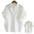 Women Blouses Spring Summer Breathable Simple Short - View 4 | SAMAG