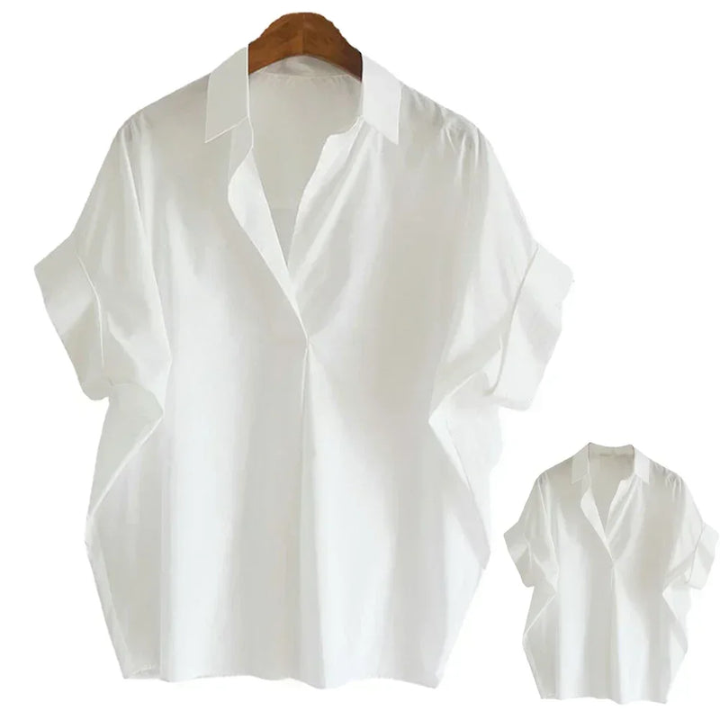 Women Blouses Spring Summer Breathable Simple Short - View 4 | SAMAG
