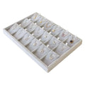 18 Grids Velvet Jewelry Display Stackable Exquisite Jewellery Holder Portable Ring Earrings Necklace Organizer Box