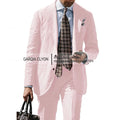 2025 New Casual Men's Suit Jacket Summer Spring Blazer Two Bottom Breathable Cotton Linen Coat 2 Pieces( Jacket+Pants )