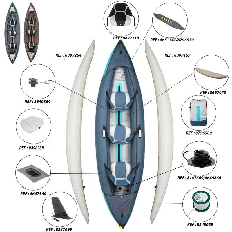 Easy Assembly Dismantling 3 Seater Kayak Inflatable Kayak