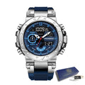 FOXBOX Top Brand Watches Luxury Men Quartz Waterproof Digital Wristwatch Fashion Military Mens Watch Luminous Clock Reloj Hombre