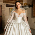Customized Sexy Wedding Dress, Tight Lace Satin Skirt - View 3 | SAMAG