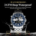 POEDAGAR Top LED Man Clock Waterproof Electronic Luxury Men's Watches Dual Time Display Digital Stainless Steel Men Quartz Watch