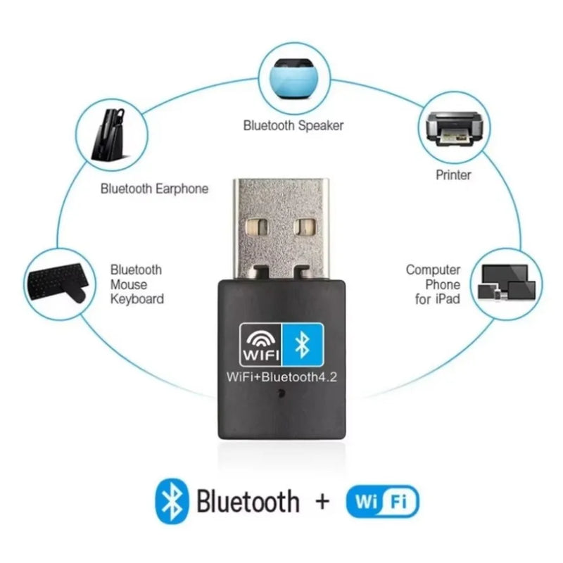 2 In 1 USB WiFi Adapter With Bluetooth Function 150Mbps Wireless Receiver Network Card For PC Desktop - Visuel 3 | SAMAG