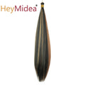 22-28Inch Straight Pony Hair Bundles Crochet Braids Hair Silky Colorful Synthetic Braiding Hair Ombre Synthetic Hair For Women