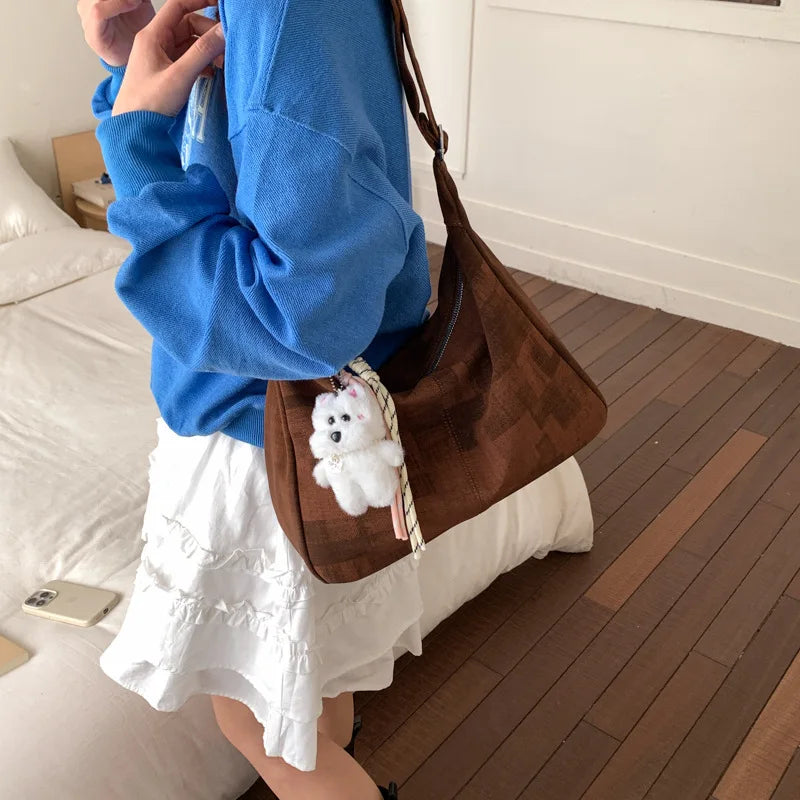 New Spring Women Hobo Bag Large Capacity Tote Shoulder Crossbody Bag Fashionable Comfortable and Versatile Texture Storage Bags