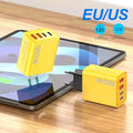 4 Ports 120W Charger Quick Charge 3.0 USB C PD Type C USB Phone Chargers Fast Charging Adapter For iPhone Samsung Xiaomi Huawei
