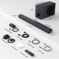 2.1 Sound Bars for TV Home Theater System TV Soundbar with Subwoofer Wireless Speaker with ARC/BT/AUX/OPT Connections