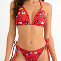 Sanrio Print Triangle Bikini Set Hello Kitty My Melody | SAMAG