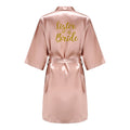 Rose Gold Kimono Satin Women Bathrobe Wedding Sister | SAMAG