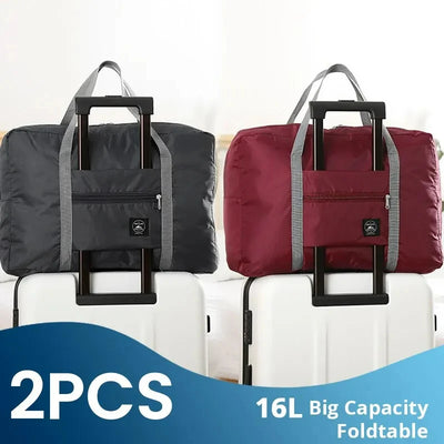 2 Pack Foldable Travel Duffel Bag for Airlines Carry | SAMAG