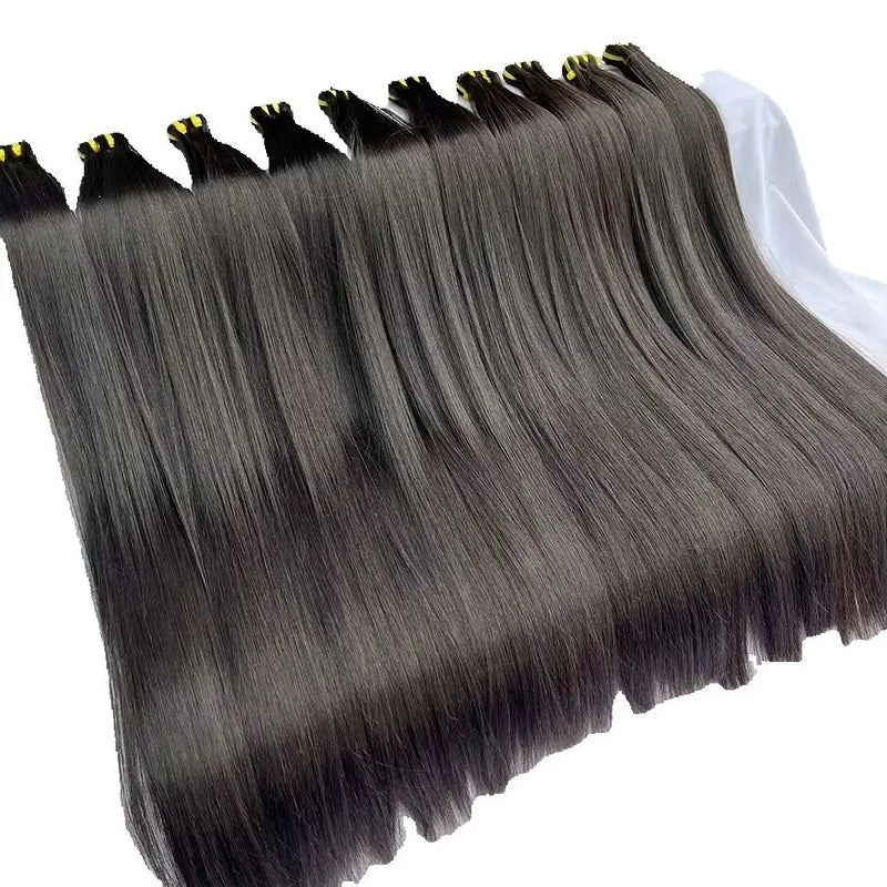 V Beauty Straight Human Hair Bundles Raw Human Hair Extensions Double Drawn 16A Grade Vietnamese Human Hair Virgin Unprocessed