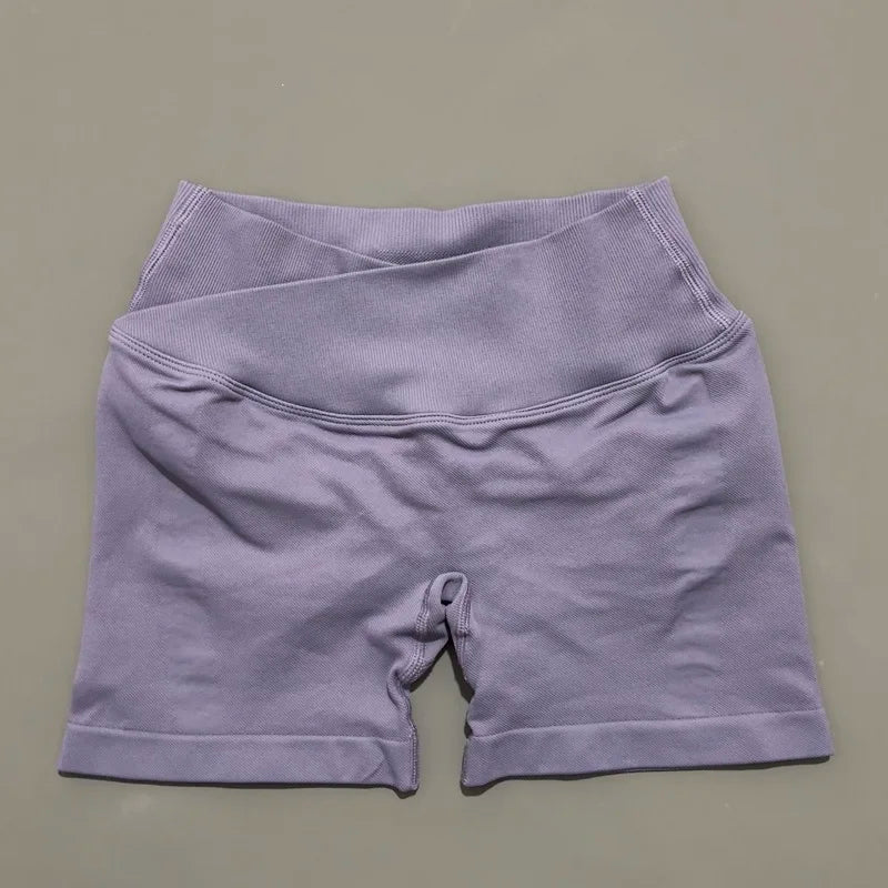HISTELLO Vision Shorts Women Seamless Cross Waist Yoga - View 14 | SAMAG