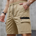 Men's Casual Cargo Shorts Big Pockets Loose Fit Elastic | SAMAG