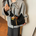 Large Capacity Simple Casual Hobo Bag Comfortable and Versatile Texture Crossbody Shoulder Bag Simple Retro Commuter Storage Bag