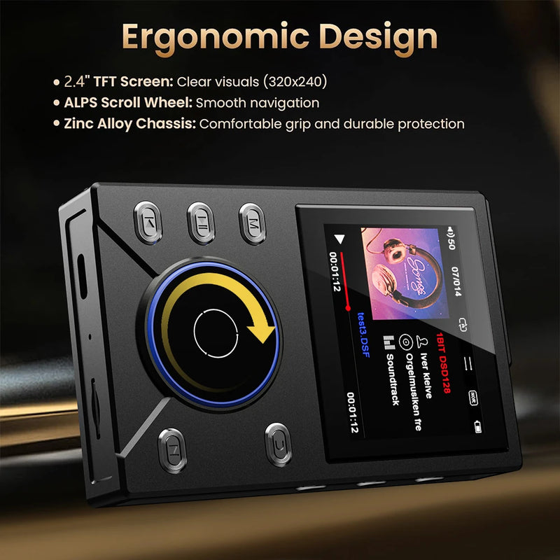 2026 New MP3 Player HiFi Portable Digital Audio Walkman 2.4 Inch LCD Screen Lossless for Travel Daily Use