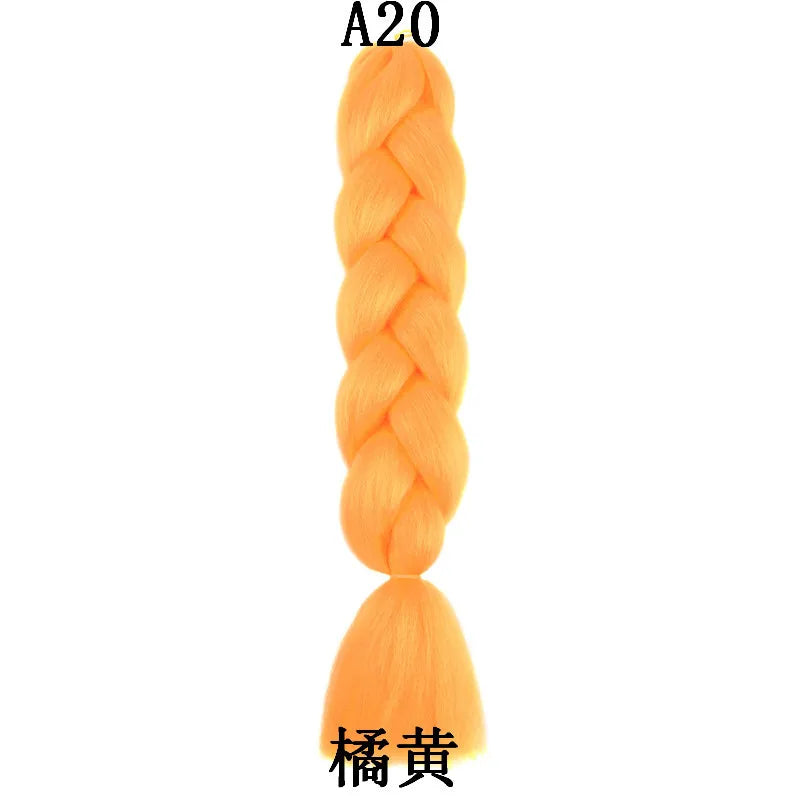 100g 24inch Jumbo Braiding Hair Synthetic Braiding Hair Braid in Hair Extensions Braids Hair for Twist for Daily Cosplay