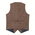 Men's Vests Tweed Suit Business Clothing for Men Striped Waistcoat Punk Vest Groomman Wedding Brwon Black Grey Jacket Bleazer