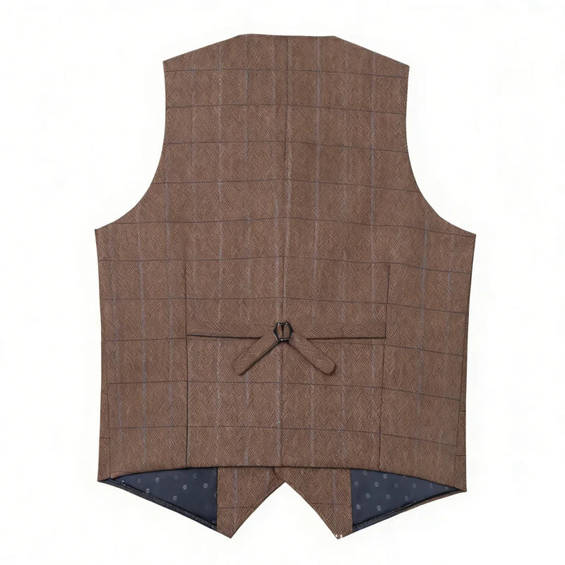 Men's Vests Tweed Suit Business Clothing for Men Striped Waistcoat Punk Vest Groomman Wedding Brwon Black Grey Jacket Bleazer