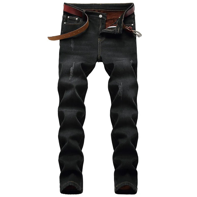Autumn/Winter Thick-Peeked Stretch Denim Youth Casual | SAMAG