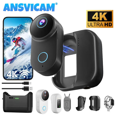 ANSVICAM 4K Mini Thumb Camera WiFi 6-Axis EIS Action | SAMAG