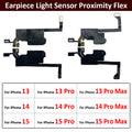 Earpiece Light Sensor Proximity Flex Cable For iPhone 13 14 15 Pro Max Plus Mini with Mic Ear Speaker Ribbon Repair Parts