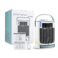 Portable USB Mini Cooling Air Conditioner 3 Speeds Bladeless Fan 5 White Night Light OEM Personal Home Office Air Plastic Hotels