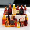 10PCS Miniature Resin Drink Bottles Set, Mixed Random Mini Wine Bottles for Phone Case/DIY Doll House Micro Landscape Decoration
