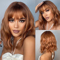 Red Brown Copper Ginger Long Wavy Synthetic Hair Wigs for Black Women Body Wave Ombre Wig Cosplay Natural Heat Resistant Wig
