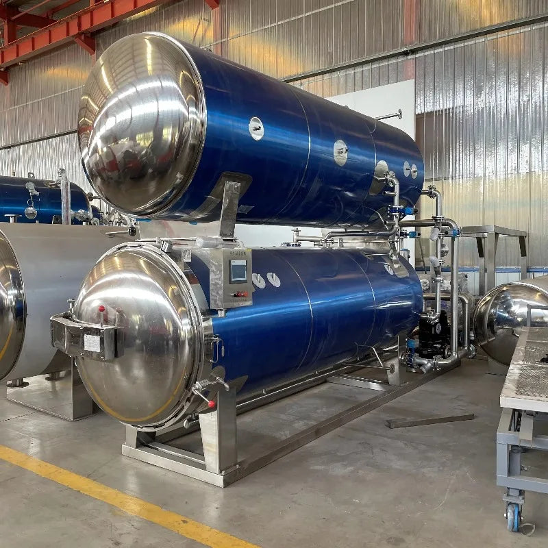 Customized Water Bath Fully Spray High-temperature Automatic Sterilization Pot Glass Bottle Plastic Packaging Milk and Meat