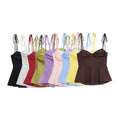 Asymmetric Bustier Tops for Women, Sweetheart Neck, Tied Thin Straps, Side Zipper, Female Camis, Sexy Fashion