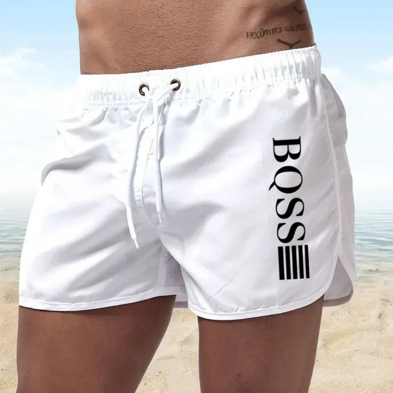 Summer Shorts Men Fast Drying Swim Shorts Breathable Net Fast Drying Surf Beach Pants Men's Fitness Pants Elastic Waist Shorts
