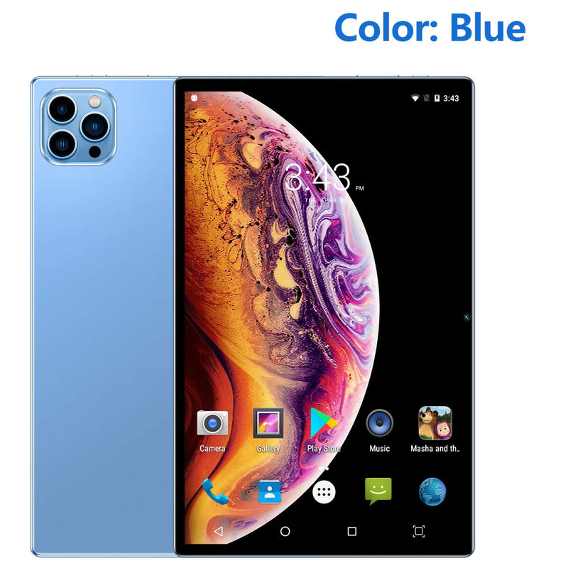 New 10.1 Inch Android Tablet Pc Google Play Octa Core Dual Cameras Dual SIM 3G Phone Call Tablets Global Version 4GB RAM 64GB