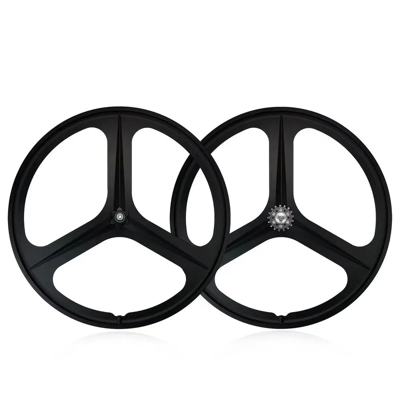 MAGICBROS Fixed Gear Bike Front Wheel 700C Three-Spoke Magnesium Alloy Hub One-Piece Track Bike Single Wheel Hub for Fixed Gear