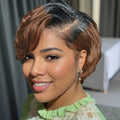 Malaysian 13x4 Lace Wig Side Part Pixie Cut Wigs 100% Human Hair Side Part Straight Bob Wig Transparent Lace For Black Women