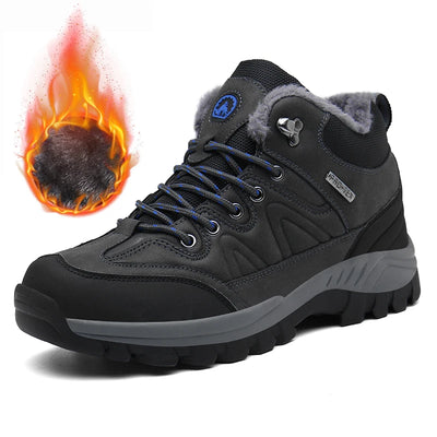 Brand Winter Men's Boots Warm Snow Leather Waterproof | SAMAG