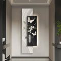 Green Plant Decoration Painting Living Room Corridor Corridor Hanging Painting Large White Wall Creating Landscape Wall Lamp