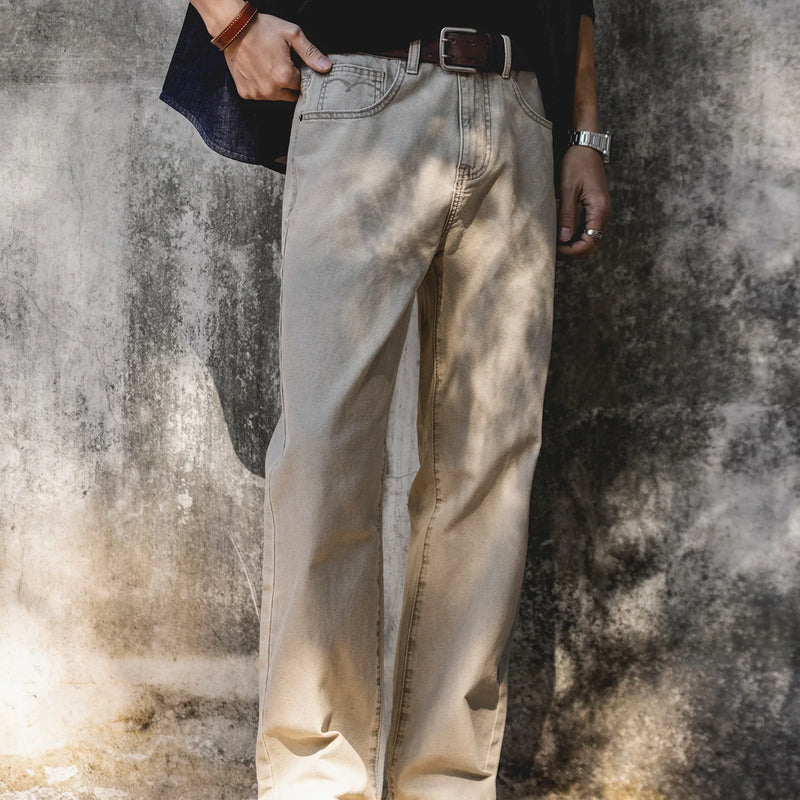 American Retro Straight Leg Men's Jeans Casual Loose Fit | SAMAG