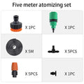 Fog Nozzles Irrigation Kit 5M-20M Garden Automatic Spray Misting Plant Watering System with 4/7 PE Hose and Connector