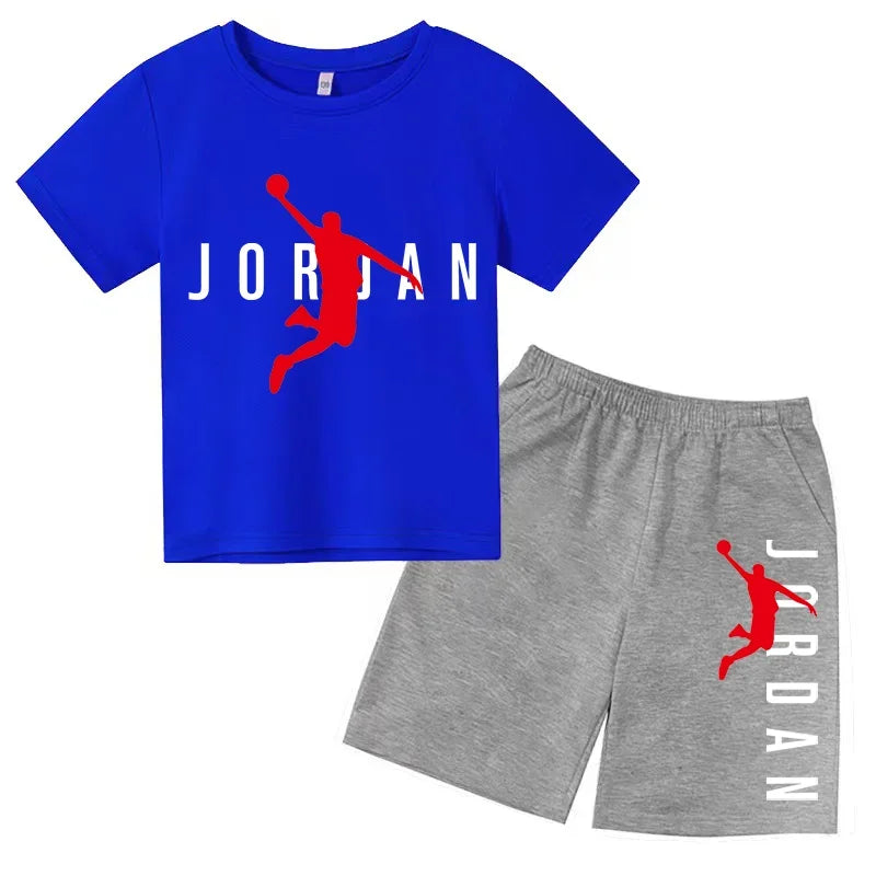 Kids 2 - Piece Letter Print Sports Outfit - Short Sleeve - View 7 | SAMAG