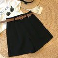 [Delivery Belt] Summer New Wide Leg Shorts Thin Cotton A-frame Shorts Office Ladies Classic Loose Casual Zipper Shorts for Women