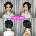 Brazilian Human Hair Wigs Short Curly Pixie Cut Wig for Black Women Machine Made Cap Pre Plucked Layered Curly Wig Ready to Wear