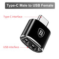 Baseus USB 3.1 OTG Adapter USB Type C to USB Female Converter For Macbook Pro Air Samsung S22 Xiaomi USB-C USBC OTG Connector