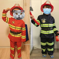 Children Fireman Cosplay Costume Boys Girls Halloween Carnival Party Sam Fireman Uniform Workwear Christmas Gift