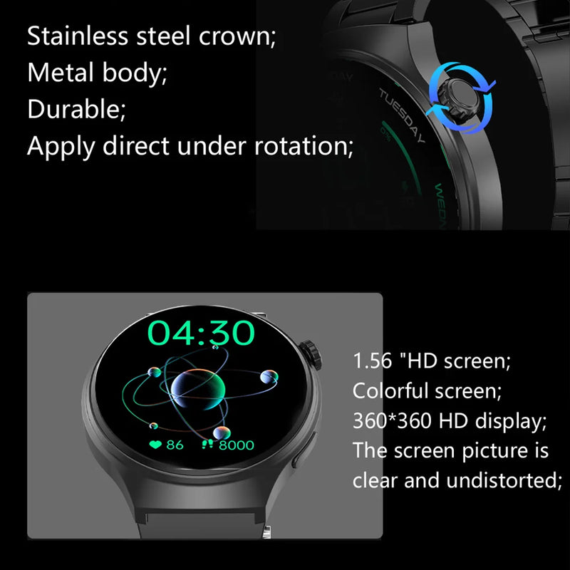 G.L Wear 2025 New Men's Smart Watch HD Display Health Tracking Bluetooth Calling Voice Assistant Sports Smartwatch